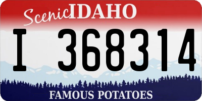 ID license plate I368314