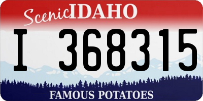 ID license plate I368315