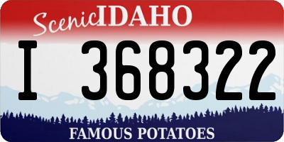 ID license plate I368322