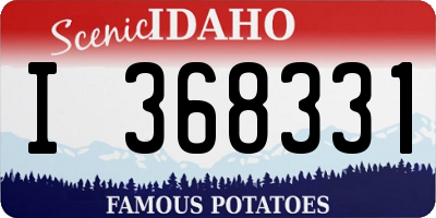 ID license plate I368331