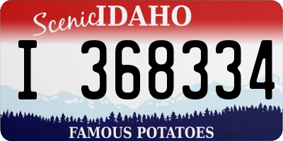 ID license plate I368334