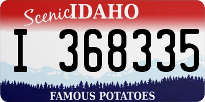 ID license plate I368335