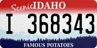 ID license plate I368343