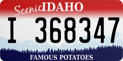 ID license plate I368347