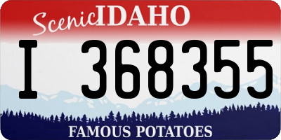 ID license plate I368355
