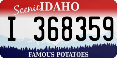 ID license plate I368359