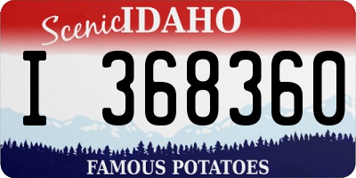 ID license plate I368360