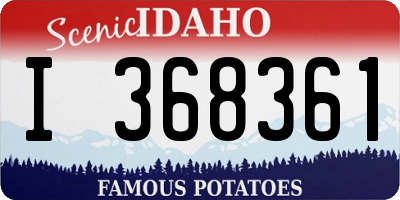 ID license plate I368361