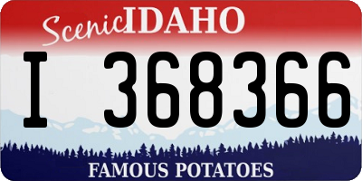 ID license plate I368366