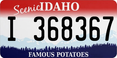 ID license plate I368367