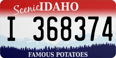 ID license plate I368374