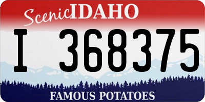 ID license plate I368375