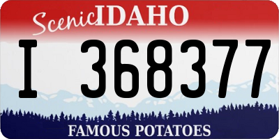 ID license plate I368377