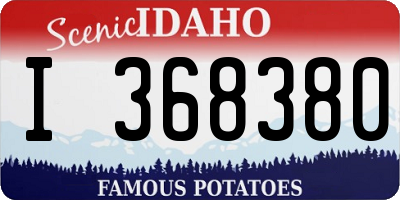 ID license plate I368380
