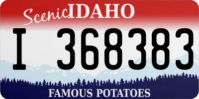 ID license plate I368383