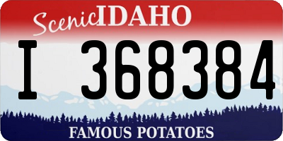 ID license plate I368384