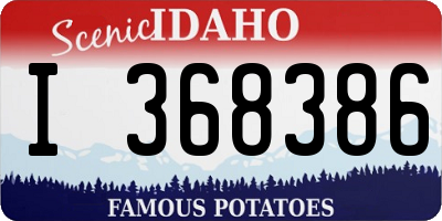 ID license plate I368386