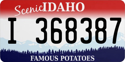 ID license plate I368387