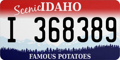 ID license plate I368389
