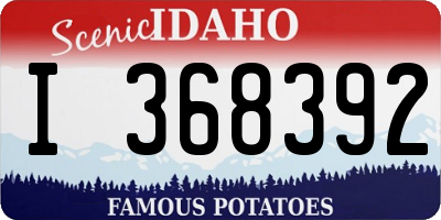 ID license plate I368392