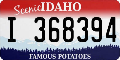 ID license plate I368394