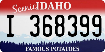 ID license plate I368399