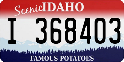 ID license plate I368403