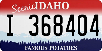 ID license plate I368404