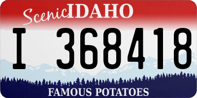ID license plate I368418
