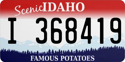 ID license plate I368419
