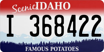 ID license plate I368422
