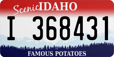 ID license plate I368431