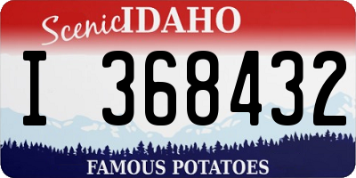 ID license plate I368432