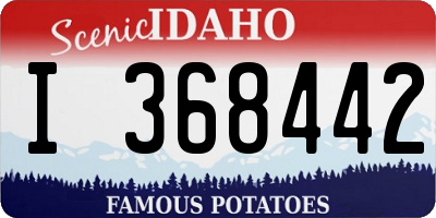 ID license plate I368442