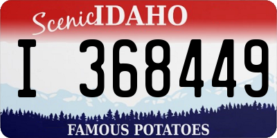 ID license plate I368449