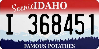 ID license plate I368451