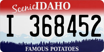 ID license plate I368452