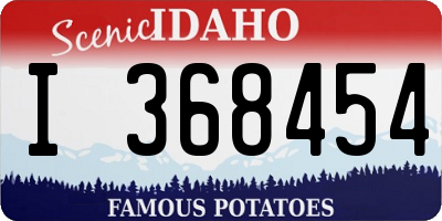 ID license plate I368454