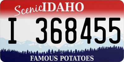 ID license plate I368455
