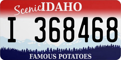 ID license plate I368468