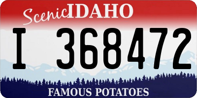 ID license plate I368472