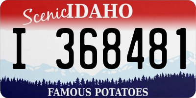 ID license plate I368481