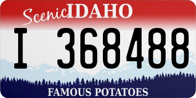 ID license plate I368488