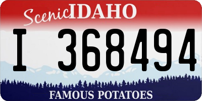 ID license plate I368494