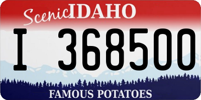 ID license plate I368500