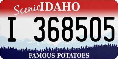 ID license plate I368505