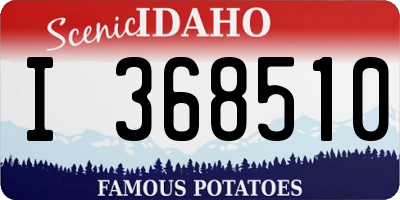 ID license plate I368510