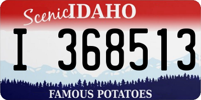 ID license plate I368513