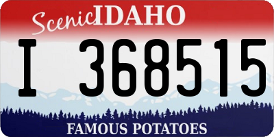 ID license plate I368515
