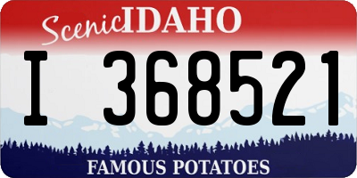 ID license plate I368521